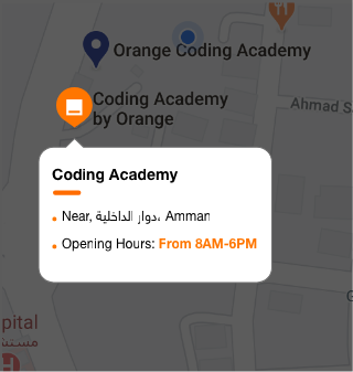 Orange Coding academy map 